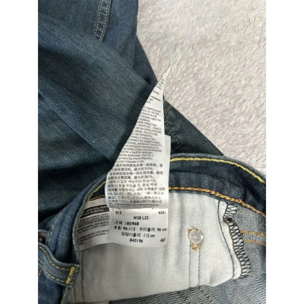 Levis 511 Mens Blue‎ Slim Denim Jeans Size 38x32 Act (38x31) Pants Stretch